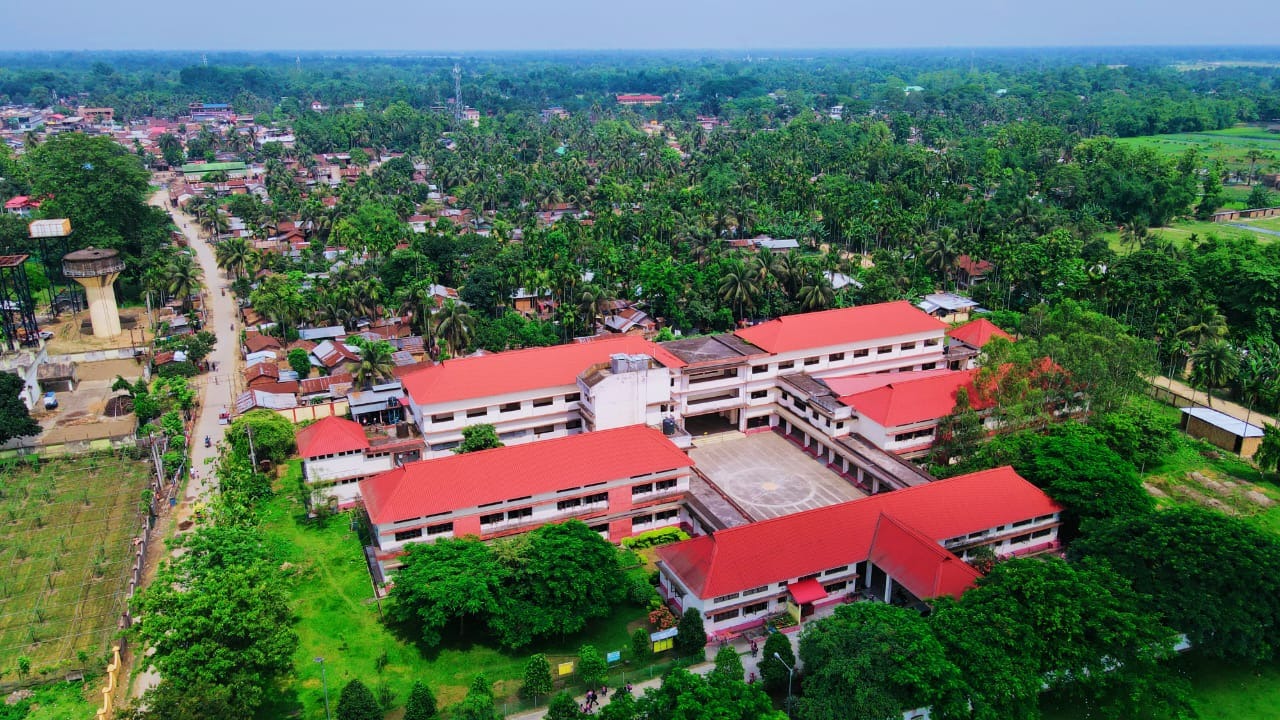School Campus with red roofed buildings